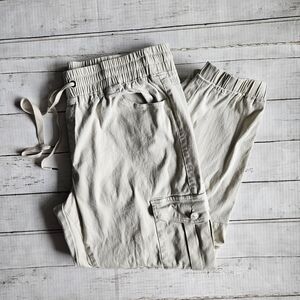 Rewash Brand Cargo Khaki Pants Drawstring Fitted Ankle Size XL